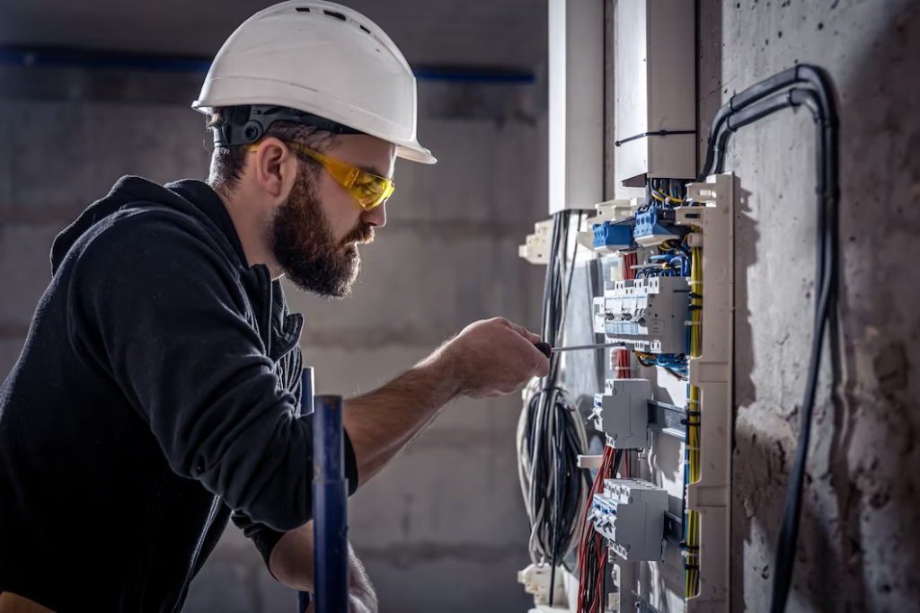 Eletricista, um dos profissionais que recebe Adicional de periculosidade, trabalha em fábrica